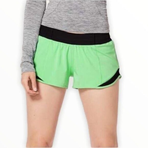 Lululemon Hotty Hot Short Athletic Shorts in Dragonfly Green 12 - Picture 1 of 9